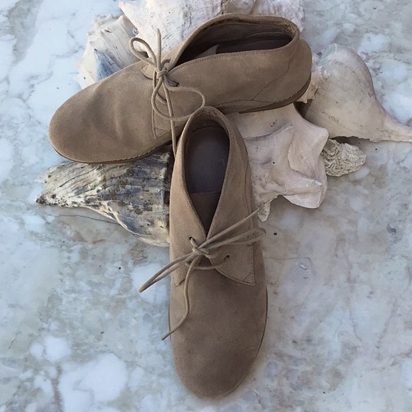 Franco Sarto Tan Suede Lace Up Ankle Boots Size 6.5 - Picture 14 of 15